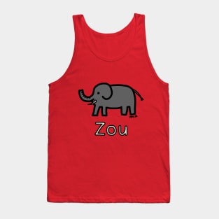 Zou (Elephant) Japanese design in color Tank Top